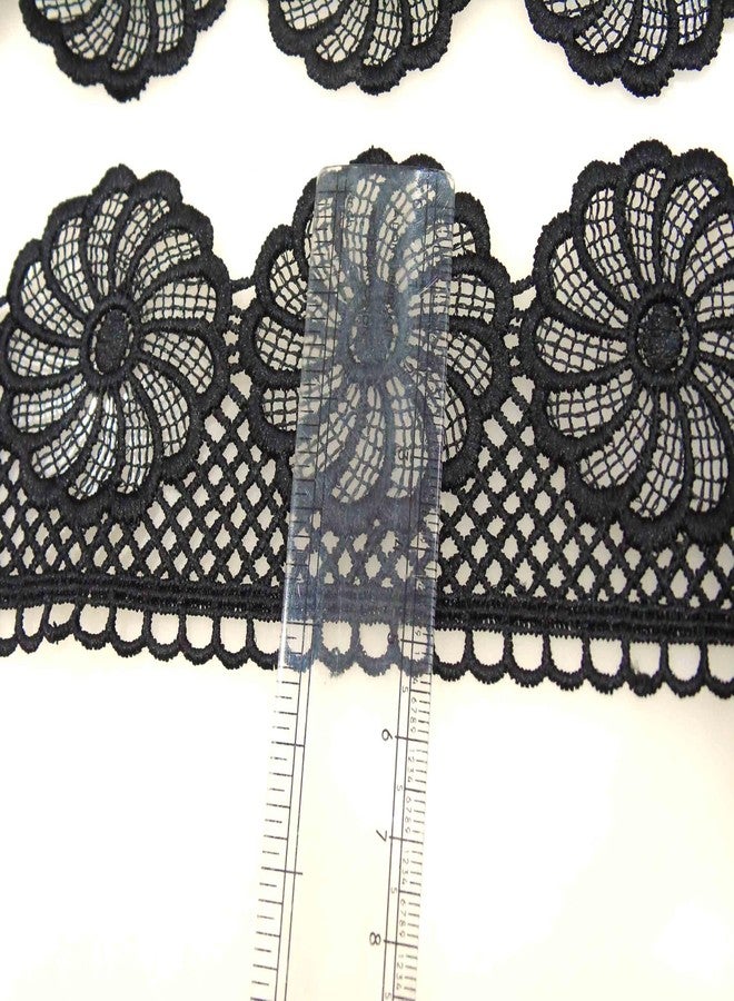 Strala Black Color Laces for Dresses, Sarees, Lehenga, Suits, Bags, Decorations, Borders, Crafts and Home Décor,Blouse (4.5 mtr) Design-596 - Image 3